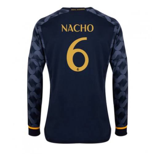 Fotballdrakt Herre Real Madrid Nacho #6 Bortedrakt 2023-24 Langermet